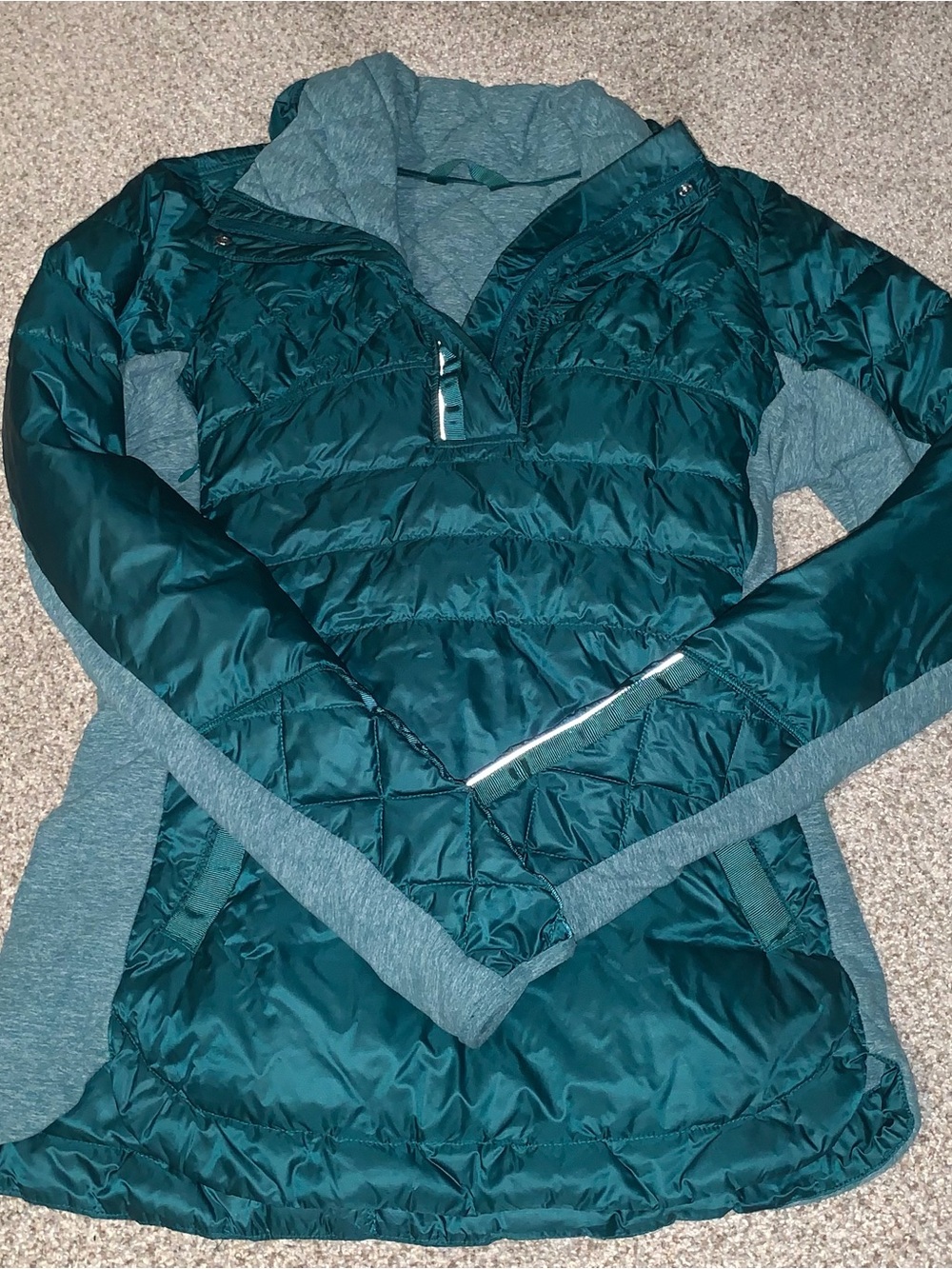 Lululemon Down For A Run Pullover Forage Teal